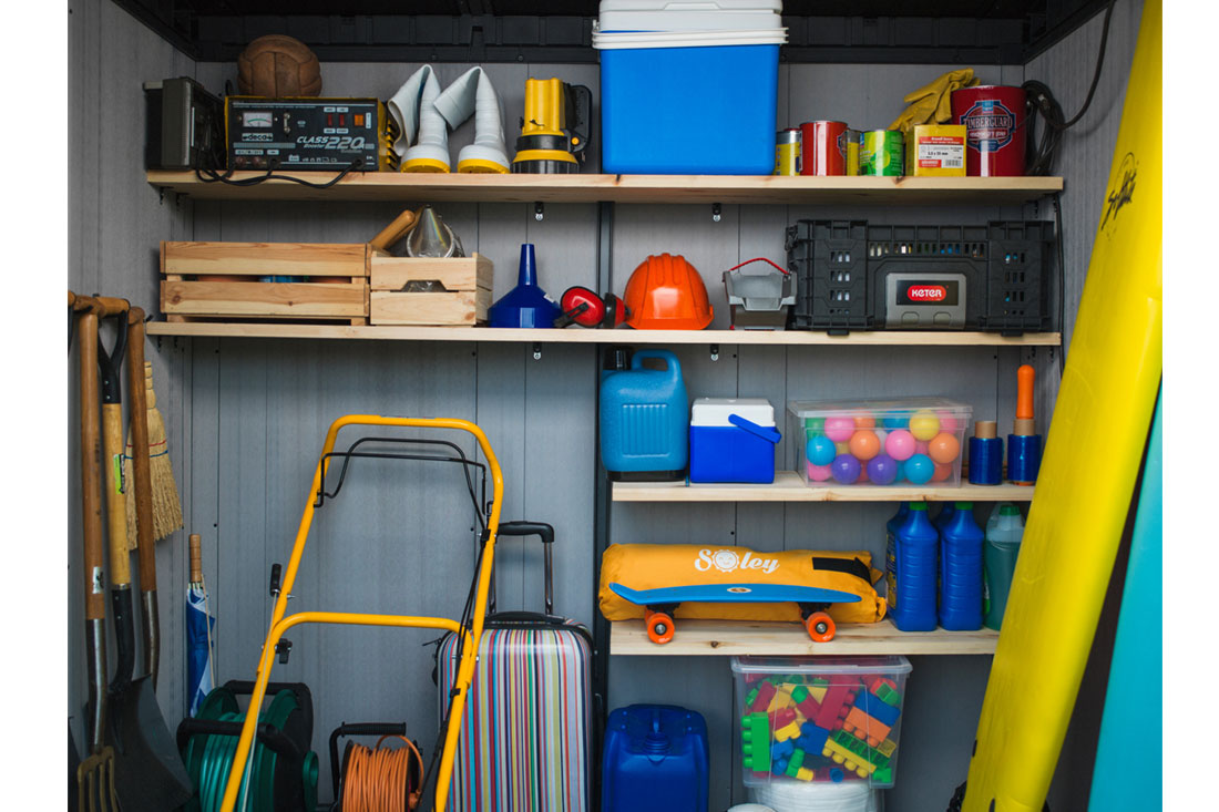 Artisan shed shelves