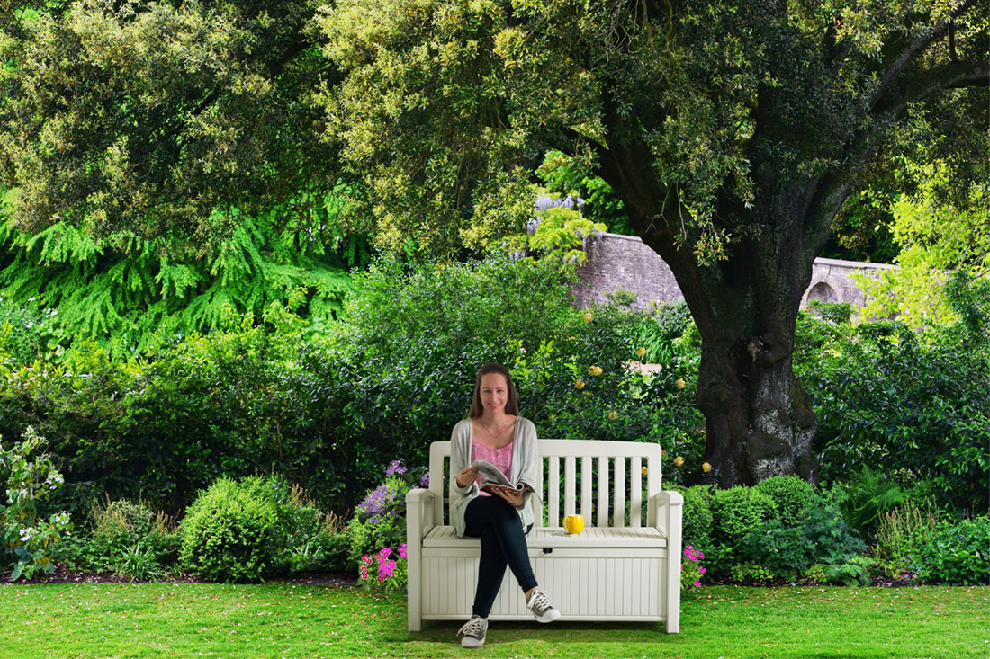 Patio storage bench